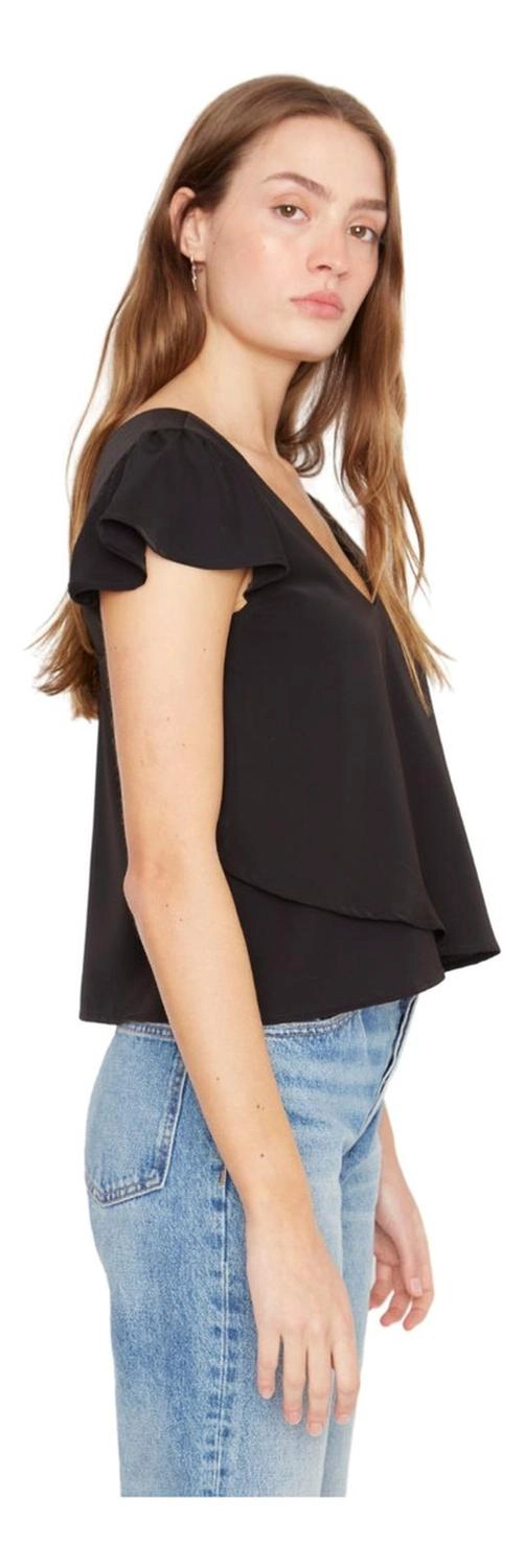POLERA SARA MANGA CORTA III EN COLOR NEGRO JACINTA TIENDA - 6