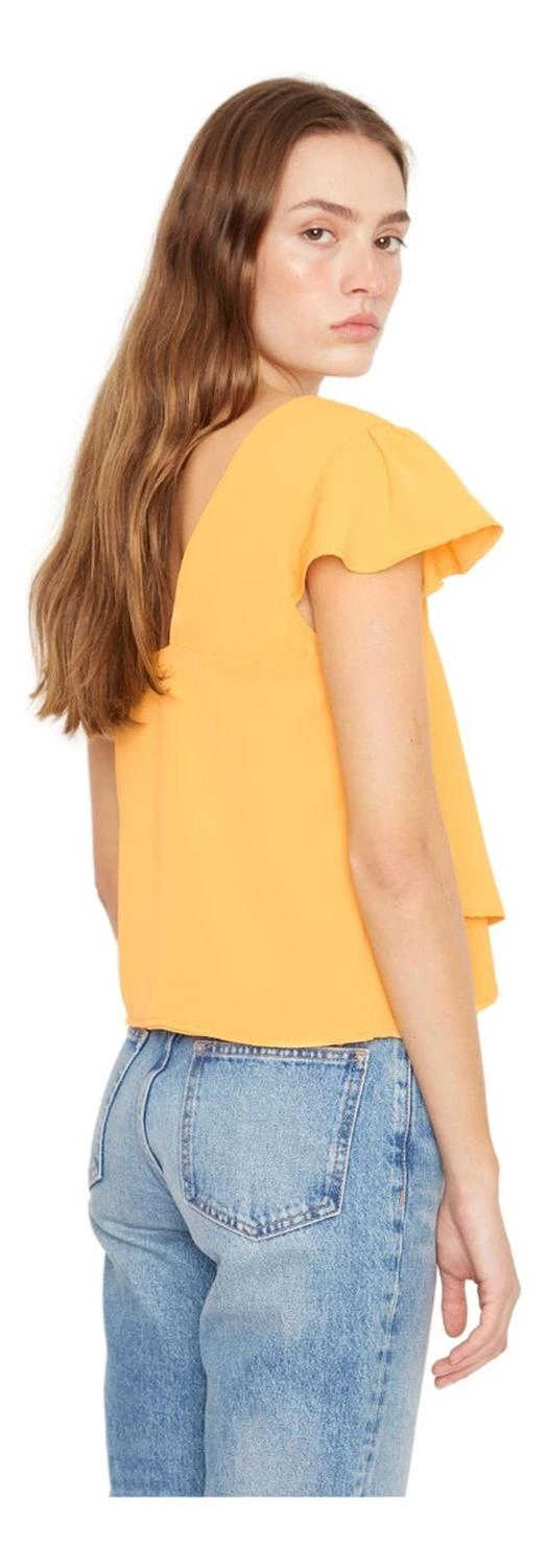 POLERA SARA MANGA CORTA III EN COLOR AMARILLO JACINTA TIENDA - 6