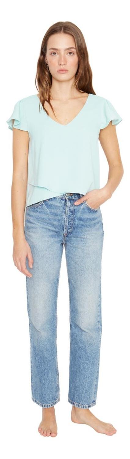 POLERA SARA MANGA CORTA III CELESTE JACINTA TIENDA - 2