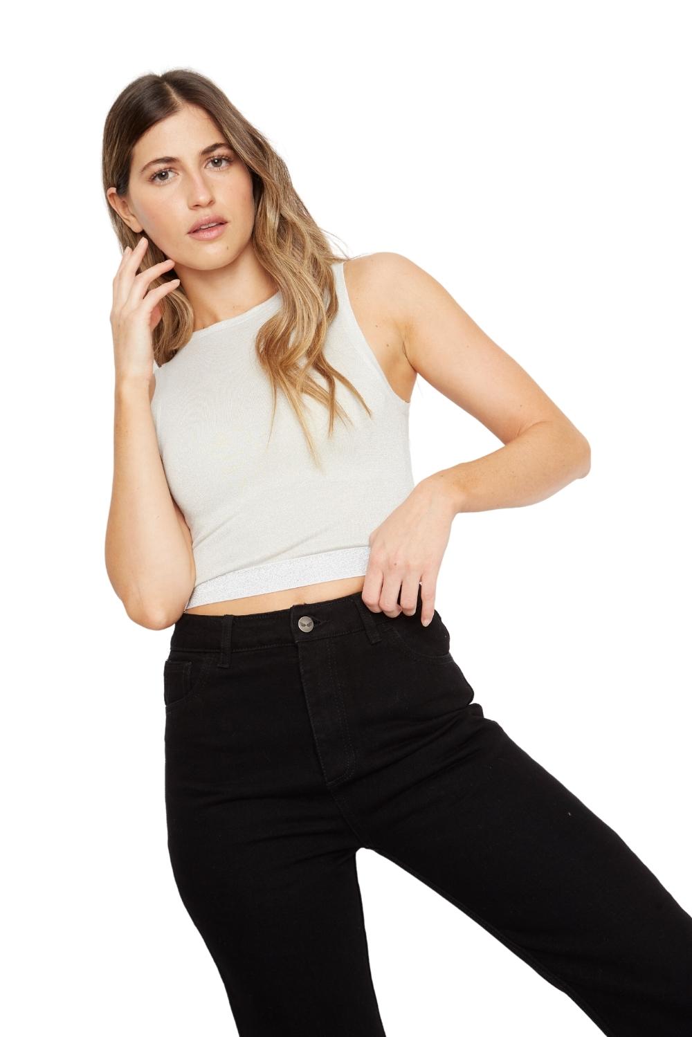 POLERA FER GLITTER PLATEADA - 5