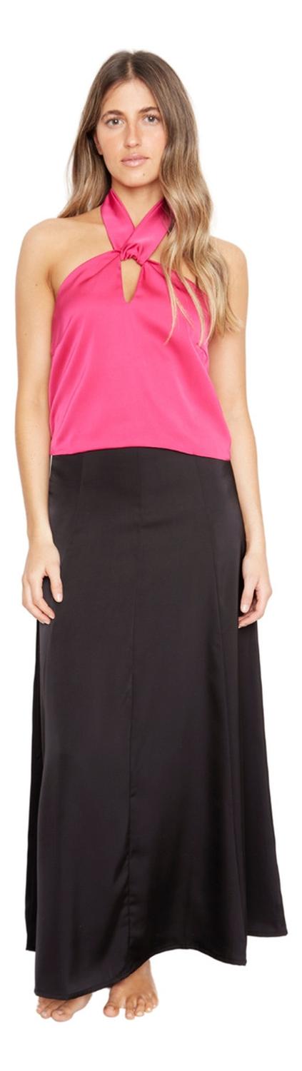 BLUSA ELISA SATIN FUCSIA JACINTA TIENDA - 7