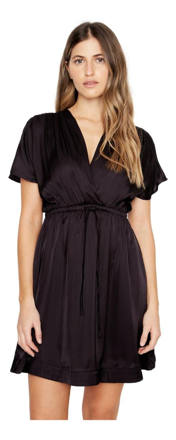 VESTIDO MUJER JACINTA TIENDA NEGRO LUCI SATIN - 1