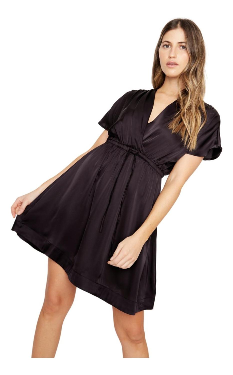 VESTIDO MUJER JACINTA TIENDA NEGRO LUCI SATIN - 5