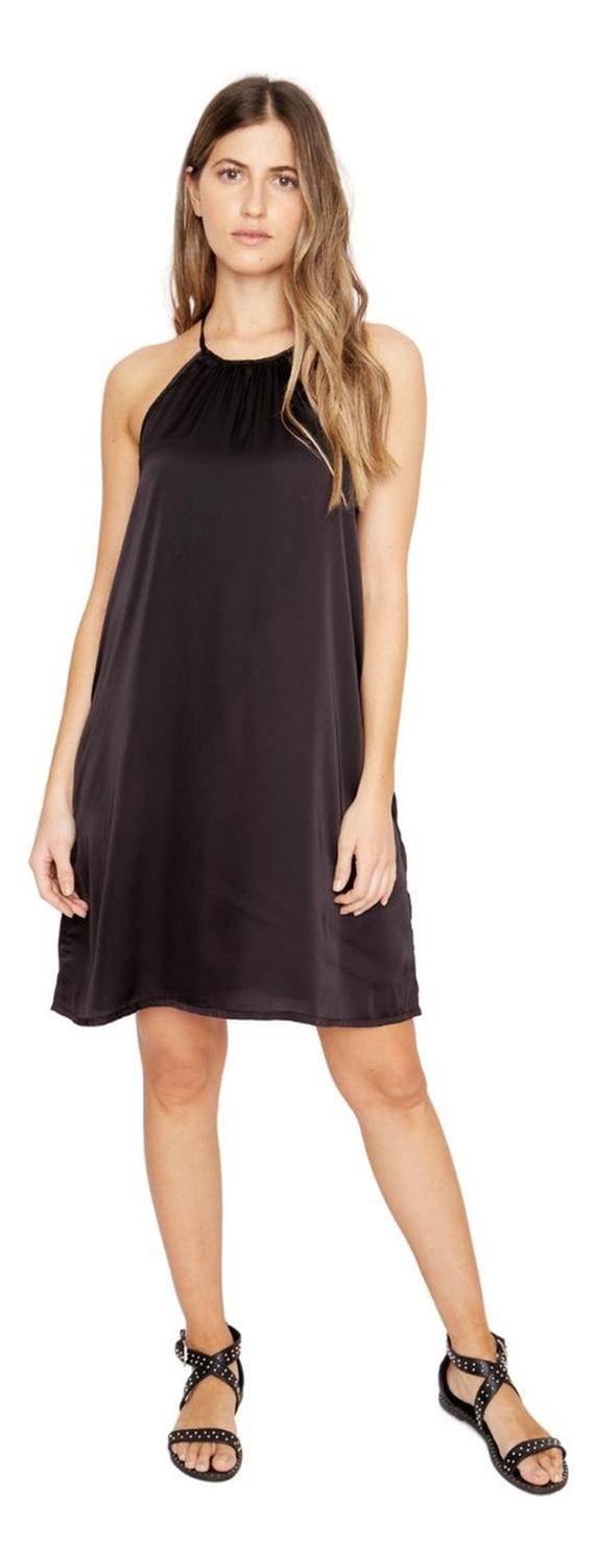 VESTIDO MUJER JACINTA TIENDA NEGRO RENA SATIN - 4