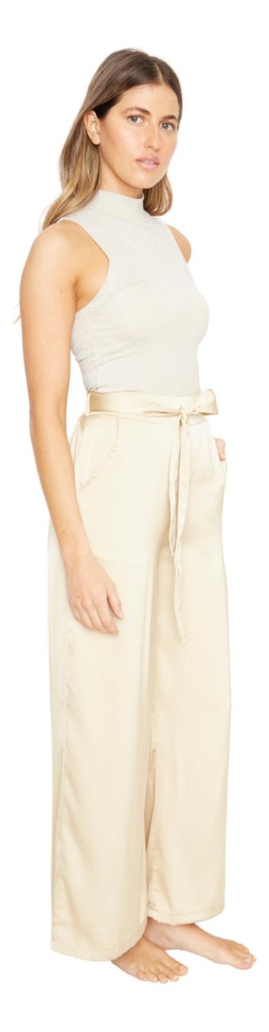 PANTALÓN MUJER JACINTA TIENDA DORADO GRETA LARGO SATIN - 2