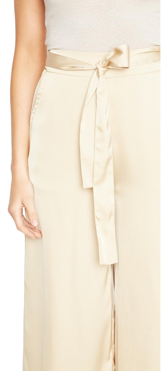 PANTALÓN MUJER JACINTA TIENDA DORADO GRETA LARGO SATIN - 6