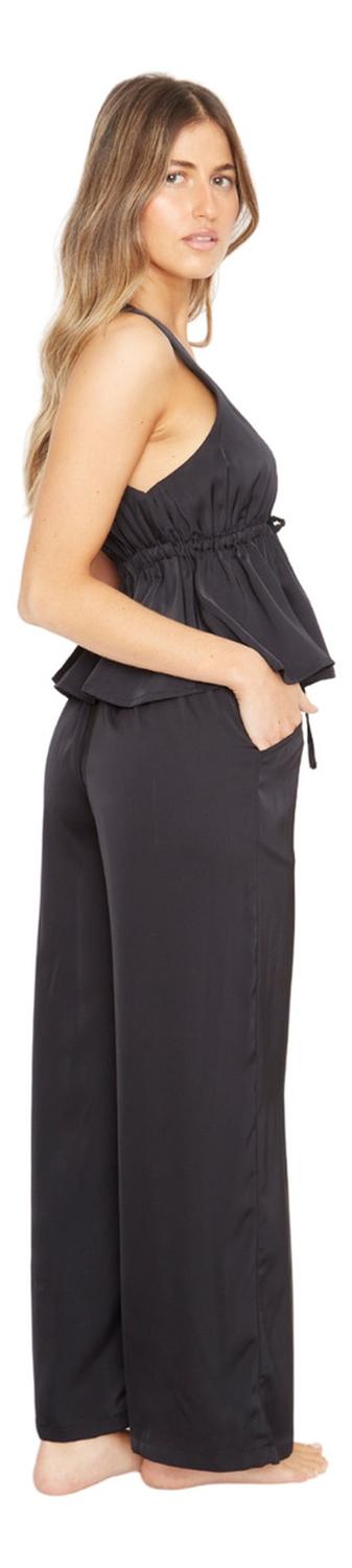 PANTALON GRETA LARGO SATIN NEGRO JACINTA TIENDA - 7