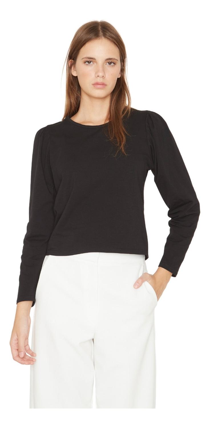 POLERA ALICIA MANGA LARGA NEGRA JACINTA TIENDA - 2