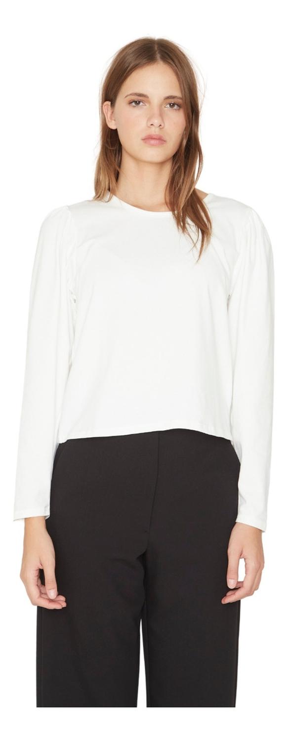POLERA ALICIA MANGA LARGA BLANCA JACINTA TIENDA - 1