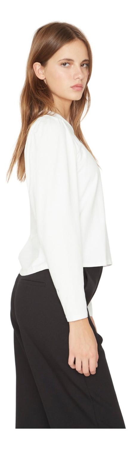 POLERA ALICIA MANGA LARGA BLANCA JACINTA TIENDA - 2