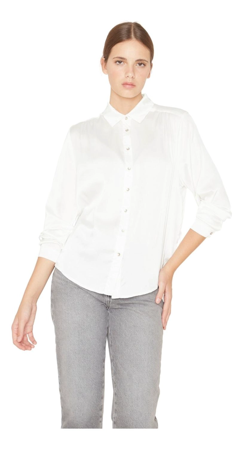 BLUSA SARA SATIN EN COLOR BLANCO JACINTA TIENDA - 1