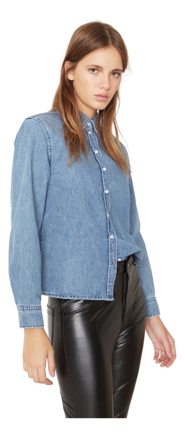 CAMISA DENIM II AZUL JACINTA TIENDA - 1