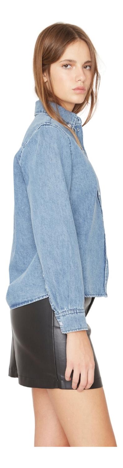 CAMISA DENIM II AZUL JACINTA TIENDA - 5