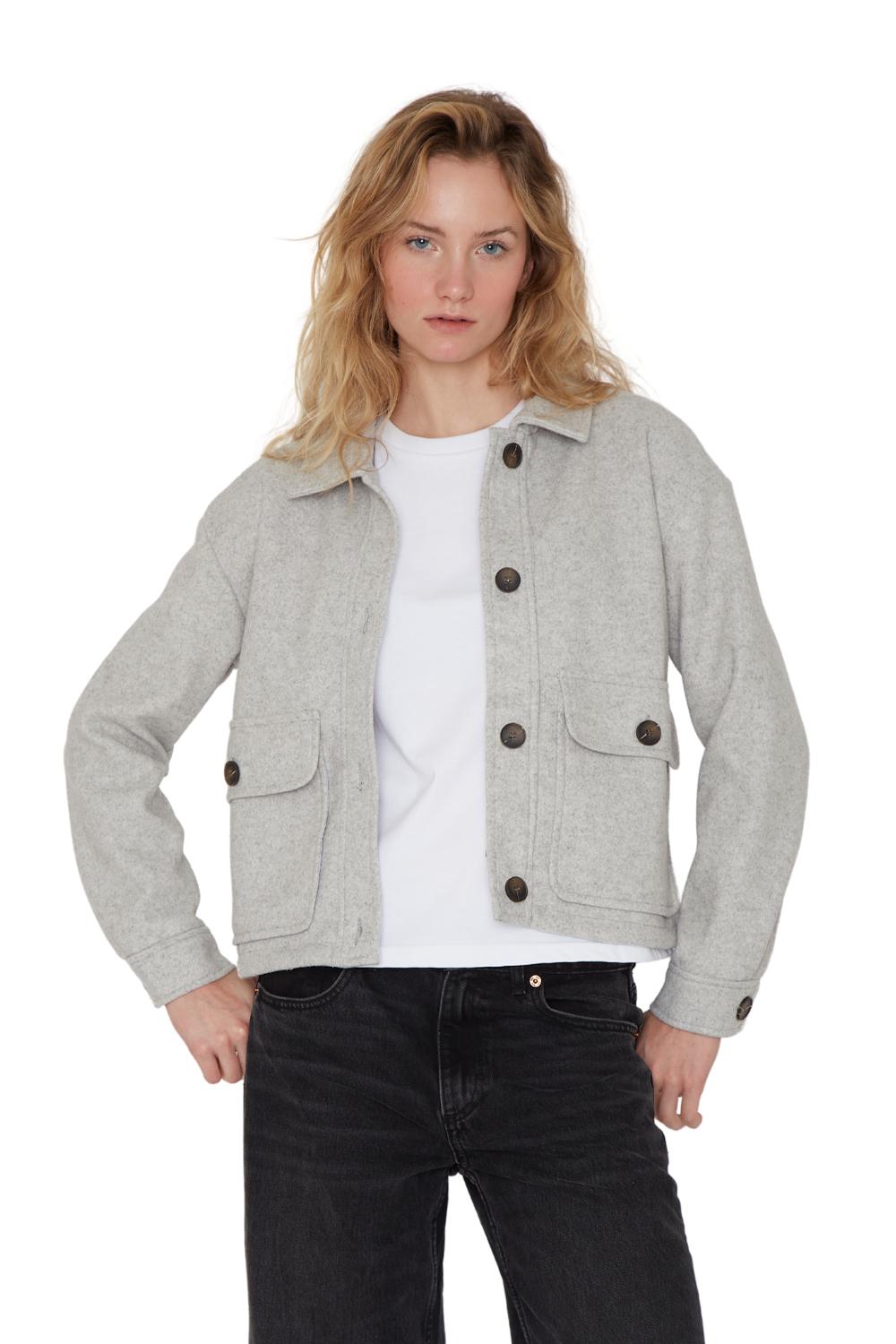 CHAQUETA CARGO GRIS JACINTA TIENDA - 1