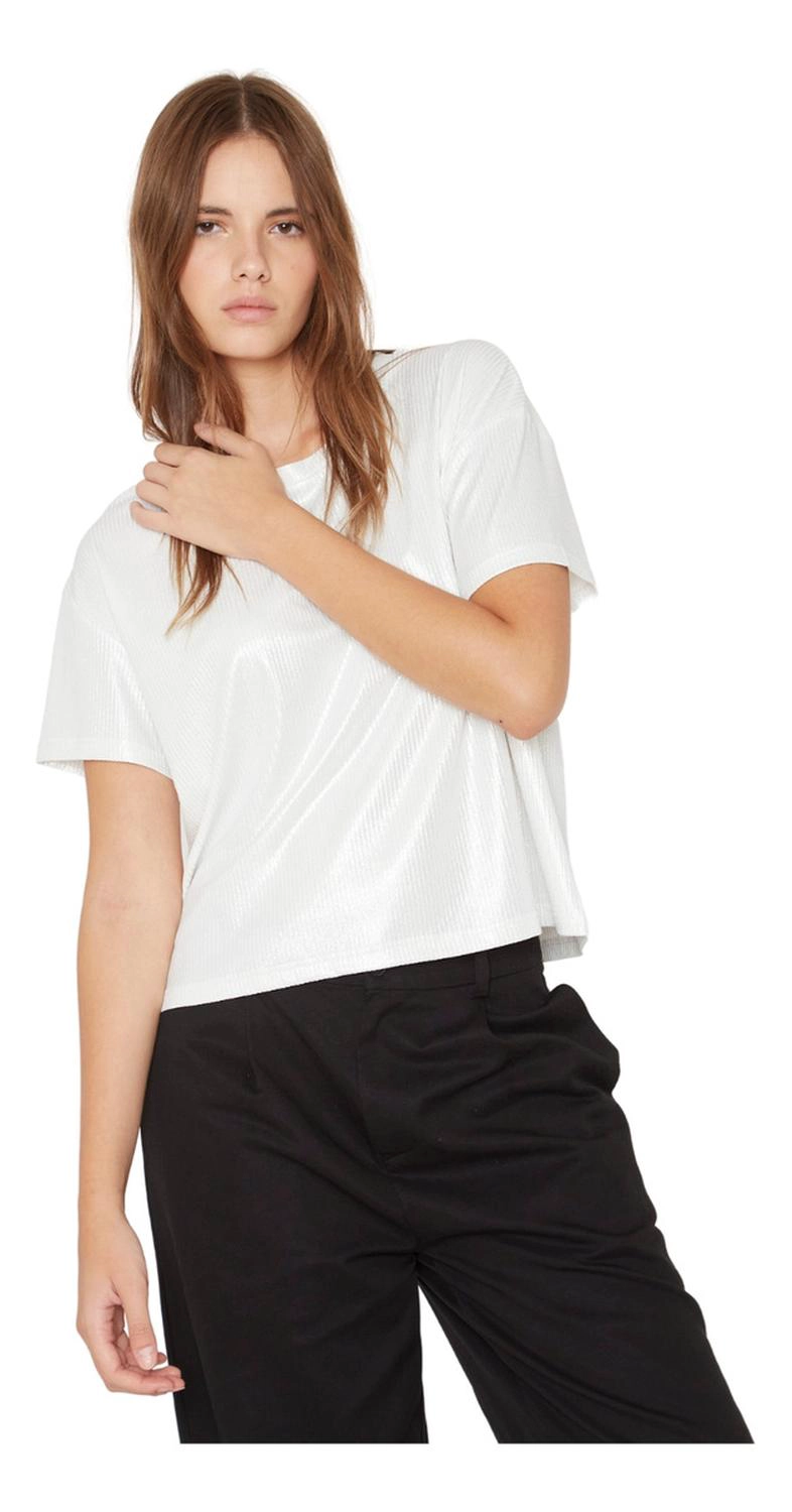 POLERA KURT GLITTTER EN COLOR BLANCO JACINTA TIENDA - 4