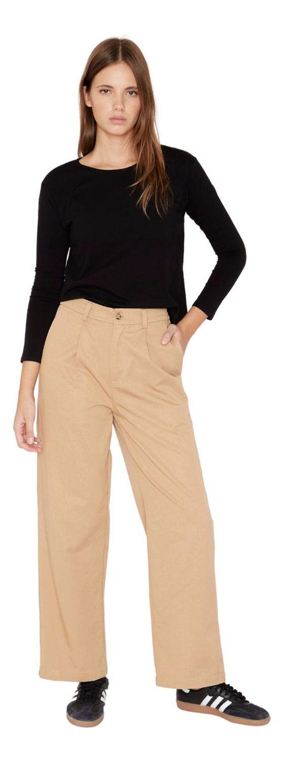PANTALÓN ALGODÓN MUJER JACINTA TIENDA CAMEL SASTRE - 1