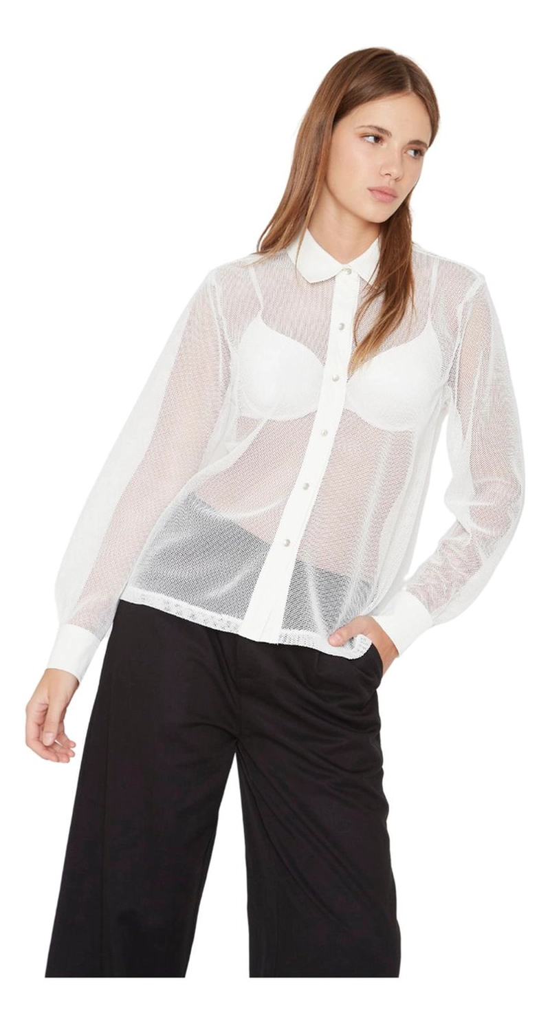 BLUSA SARA RED EN COLOR BLANCO JACINTA TIENDA - 4