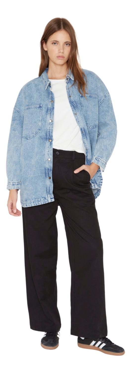 PANTALÓN ALGODÓN MUJER JACINTA TIENDA NEGRO SASTRE - 4
