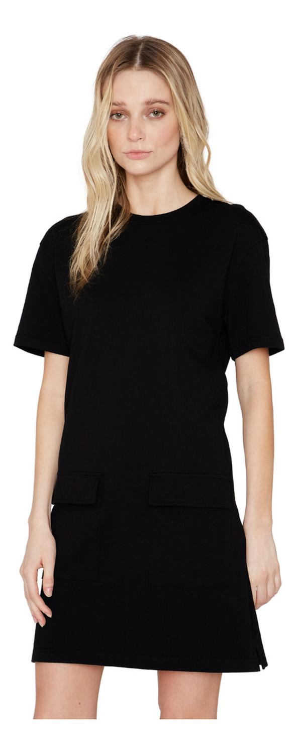 VESTIDO ALGODÓN MUJER JACINTA TIENDA NEGRO CARGO - 1