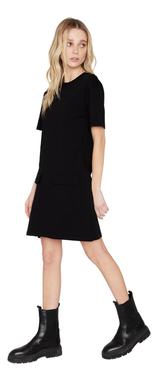 VESTIDO ALGODÓN MUJER JACINTA TIENDA NEGRO CARGO - 7
