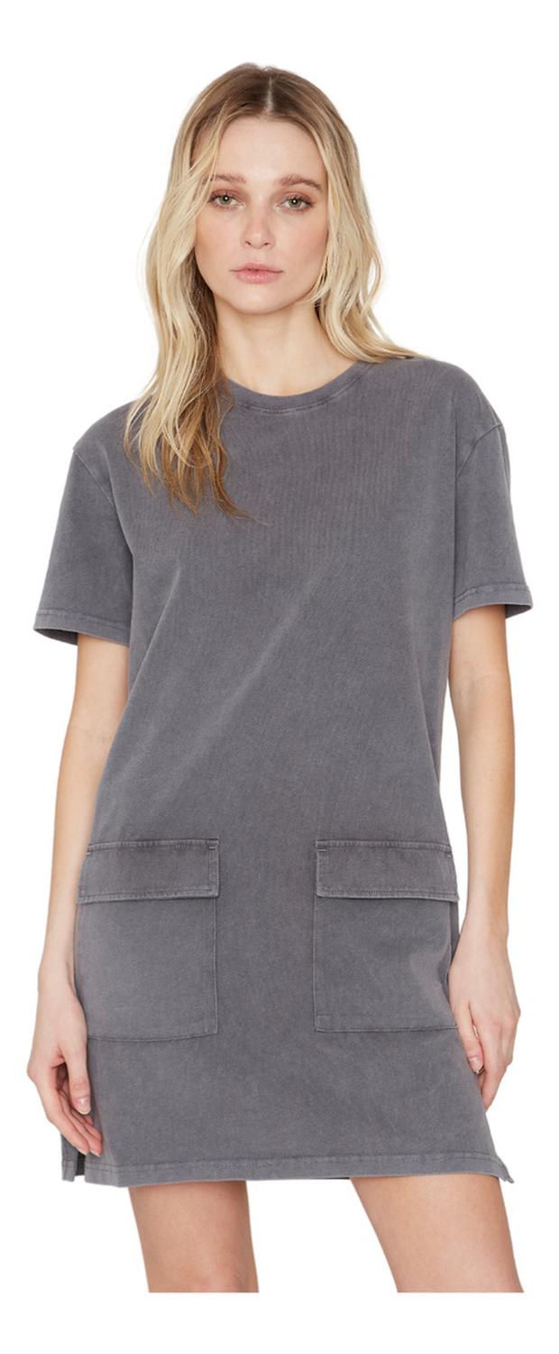 VESTIDO ALGODÓN MUJER JACINTA TIENDA GRIS CARGO - 1