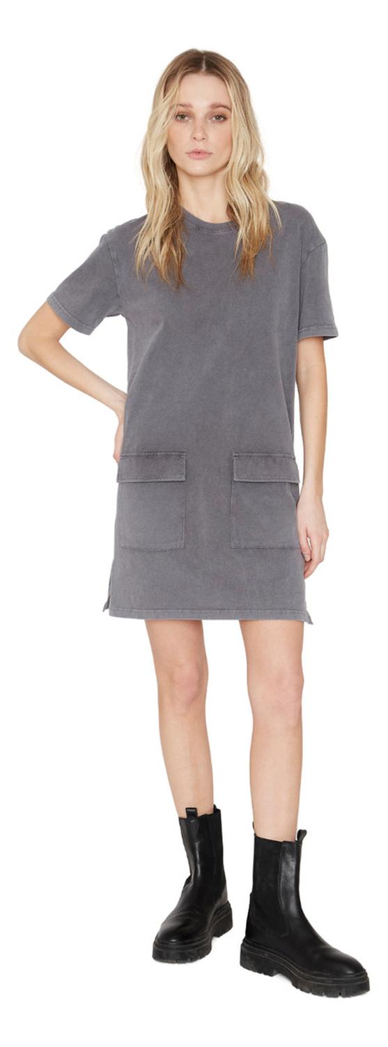 VESTIDO ALGODÓN MUJER JACINTA TIENDA GRIS CARGO - 2