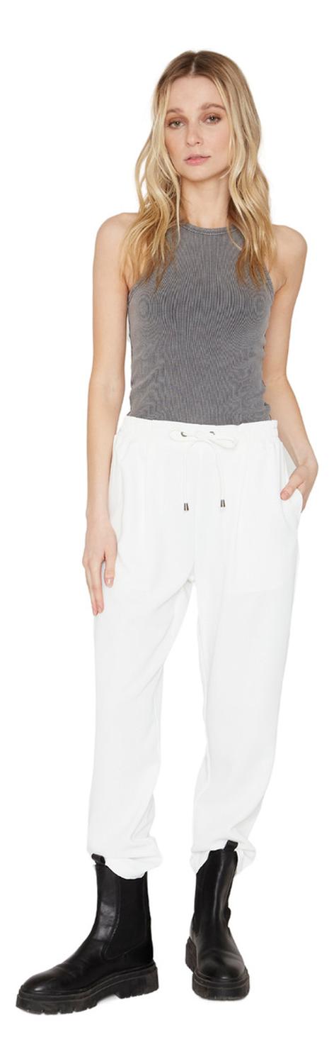 PANTALÓN JOGGER MUJER JACINTA TIENDA BLANCO SUMMER - 1