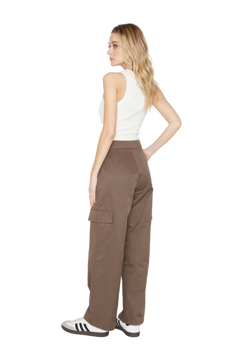PANTALÓN CARGO ALGODÓN MUJER JACINTA TIENDA CAFÉ - 4