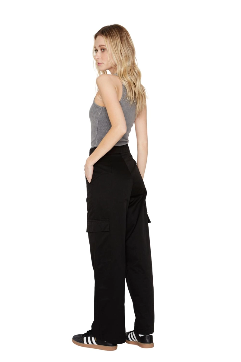 PANTALÓN CARGO ALGODÓN MUJER JACINTA TIENDA NEGRO - 4