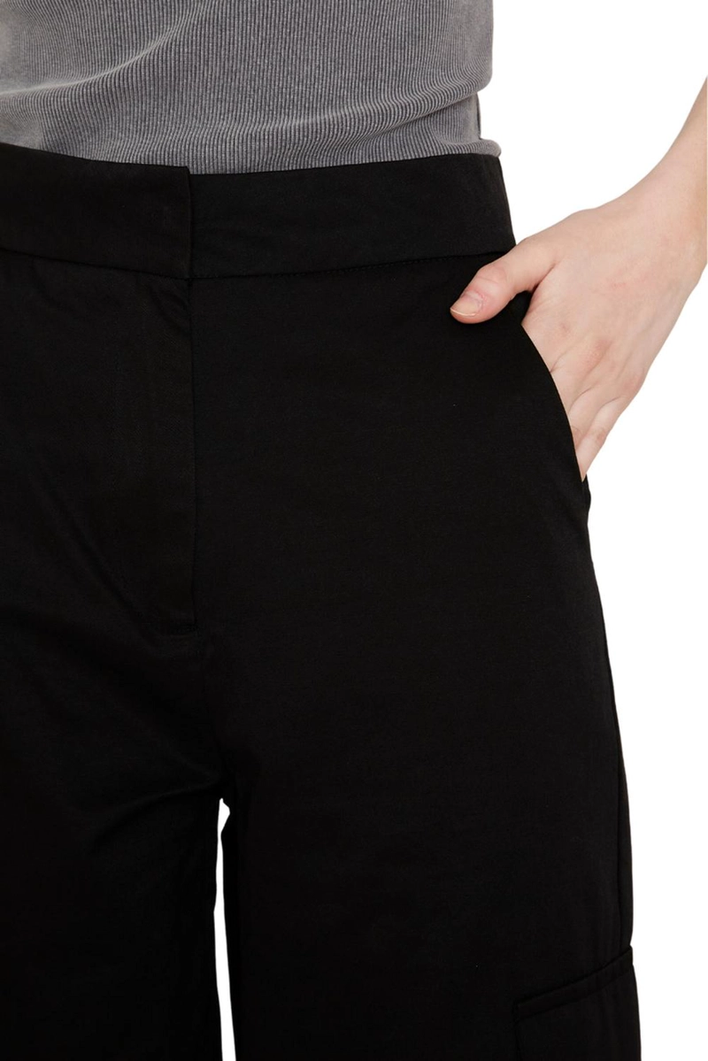 PANTALÓN CARGO ALGODÓN MUJER JACINTA TIENDA NEGRO - 5