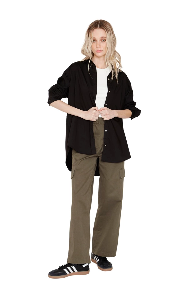 PANTALÓN CARGO ALGODÓN MUJER JACINTA TIENDA VERDE - 2