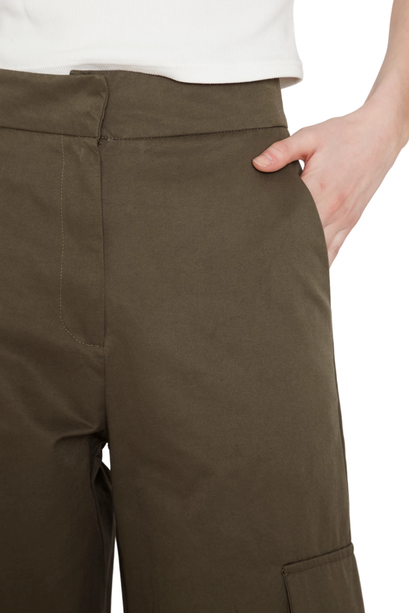 PANTALÓN CARGO ALGODÓN MUJER JACINTA TIENDA VERDE - 7