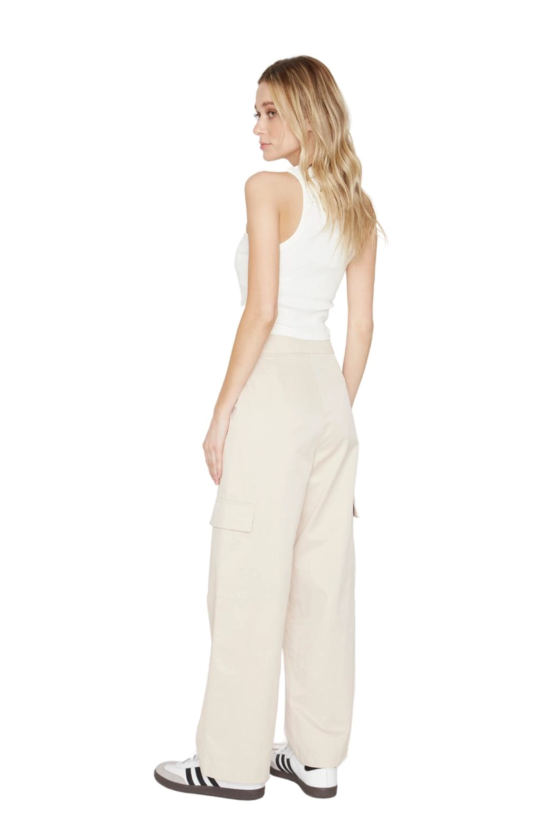 PANTALÓN CARGO ALGODÓN MUJER JACINTA TIENDA CRUDO - 3