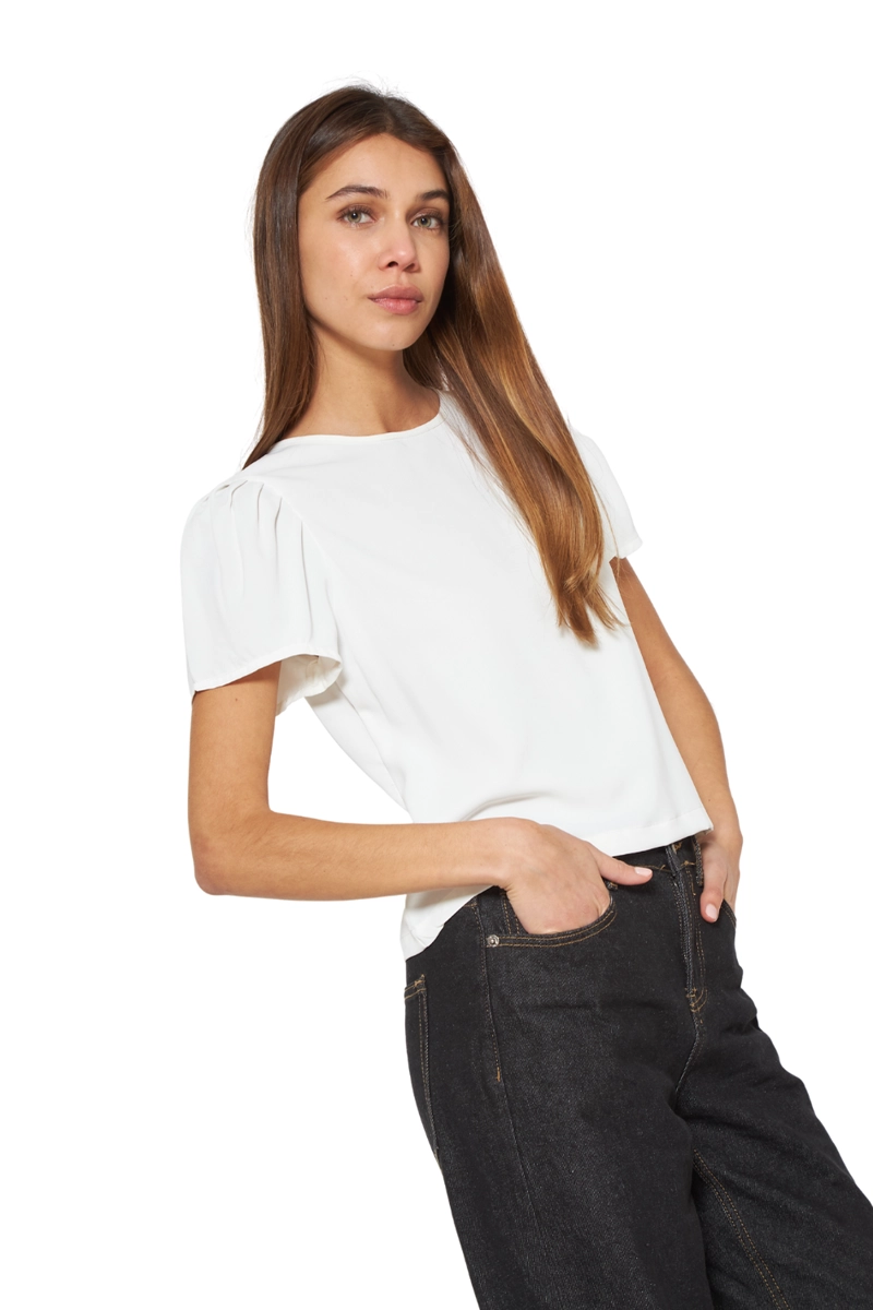 BLUSA OLIVIA SATIN EN COLOR BLANCO JACINTA TIENDA - 2