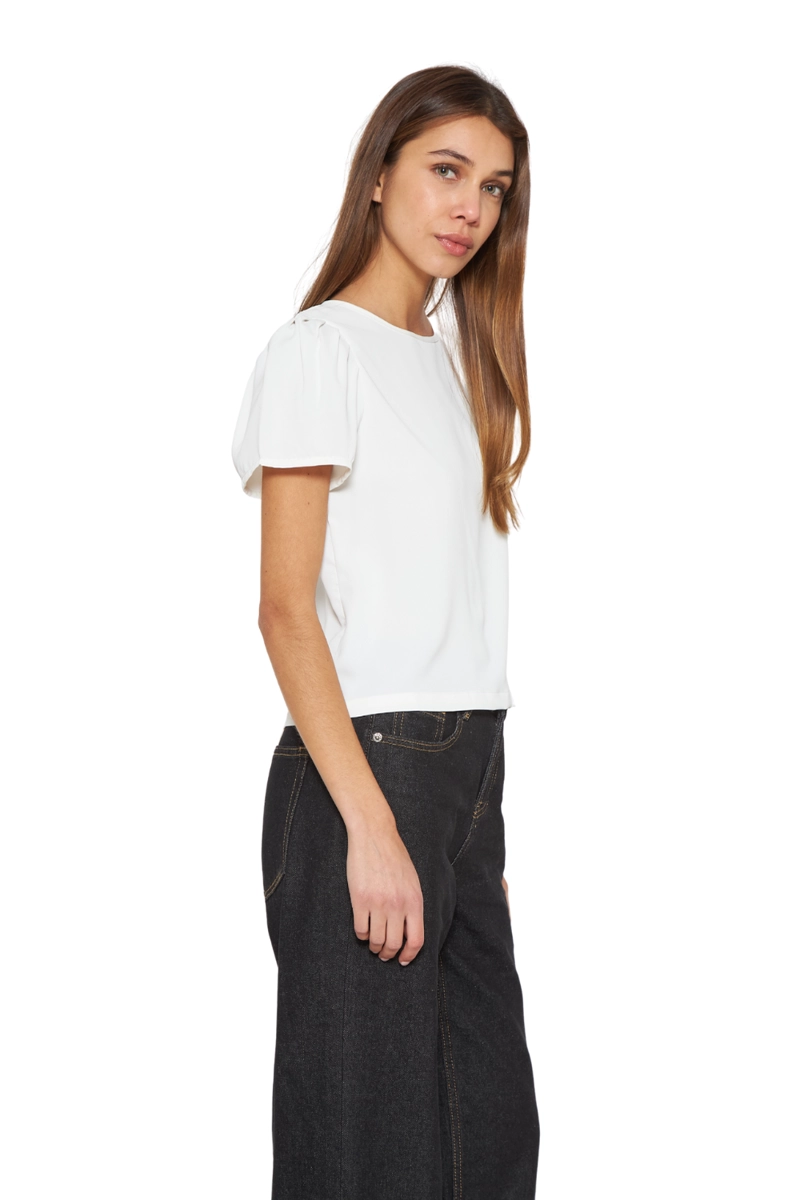 BLUSA OLIVIA SATIN EN COLOR BLANCO JACINTA TIENDA - 3