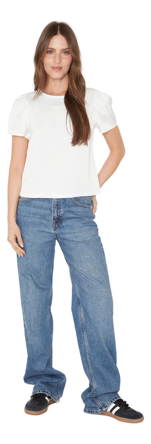 BLUSA OLIVIA SATIN EN COLOR BLANCO JACINTA TIENDA - 7