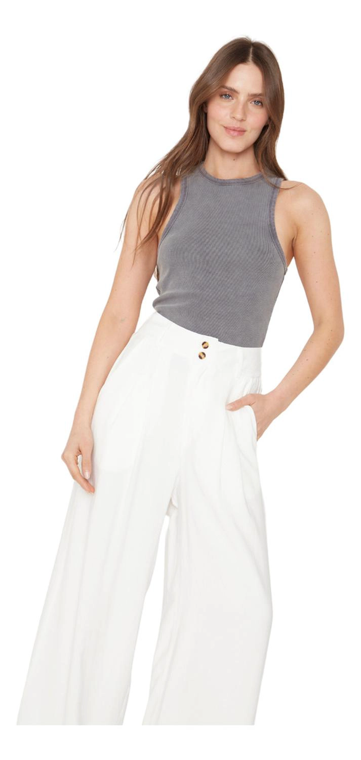 PANTALON LAURA II BLANCO JACINTA TIENDA - 1