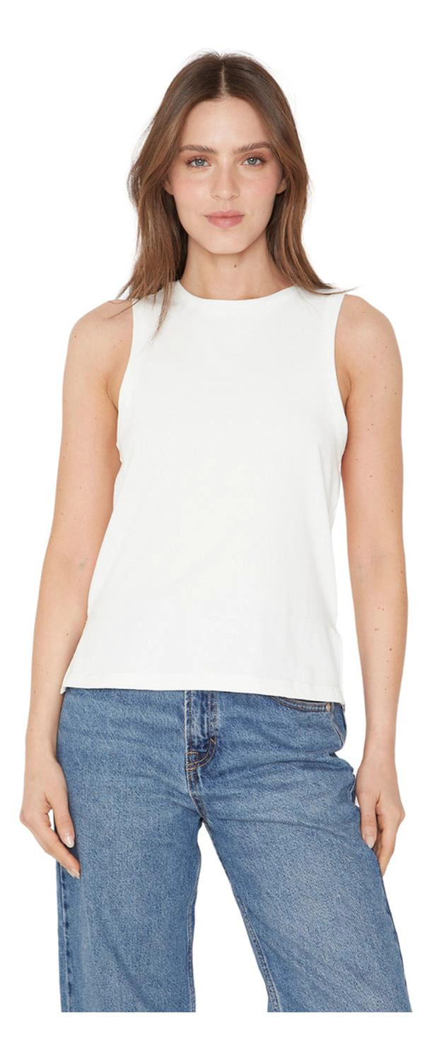 POLERA COLOMBA EN COLOR BLANCO JACINTA TIENDA - 1
