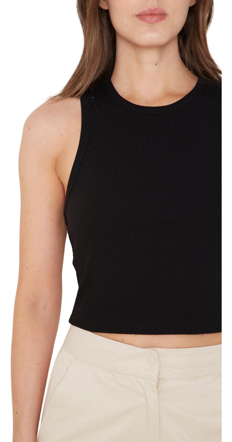 RIB TANK TOP CROP NEGRO JACINTA TIENDA - 7