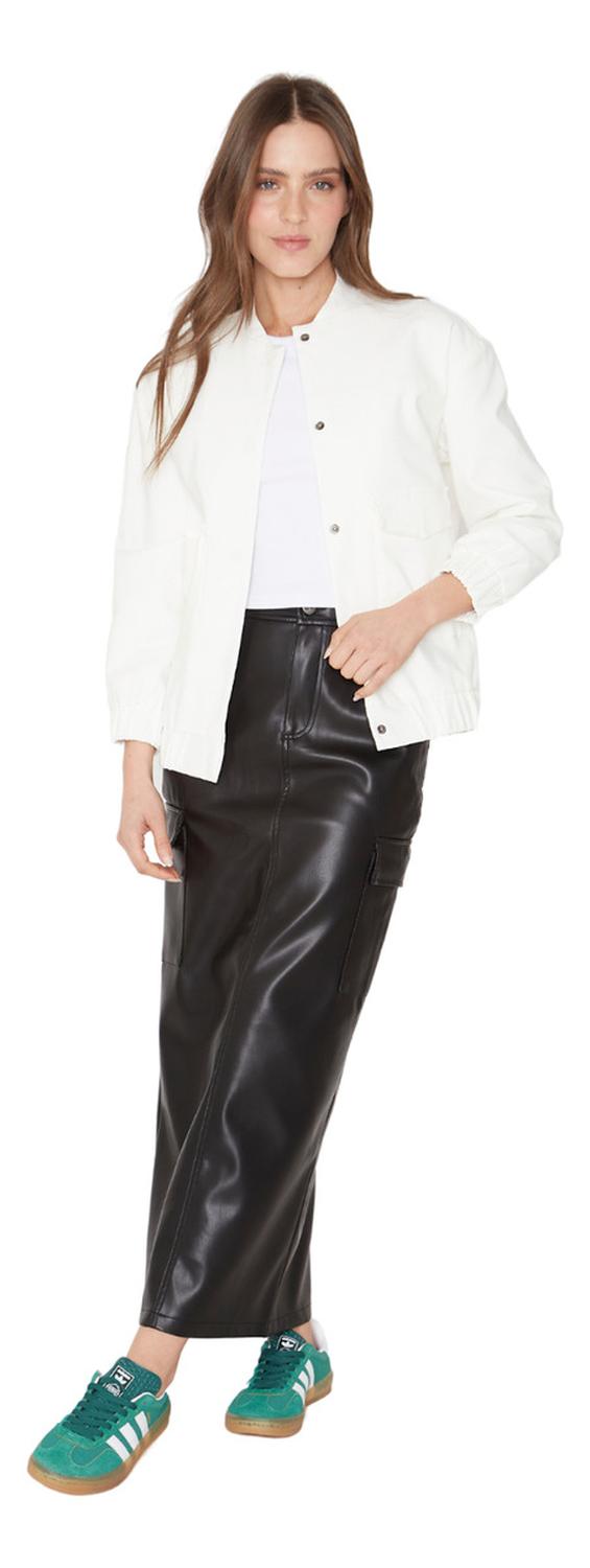 FALDA CARGO LARGA EN COLOR NEGRO JACINTA TIENDA - 3