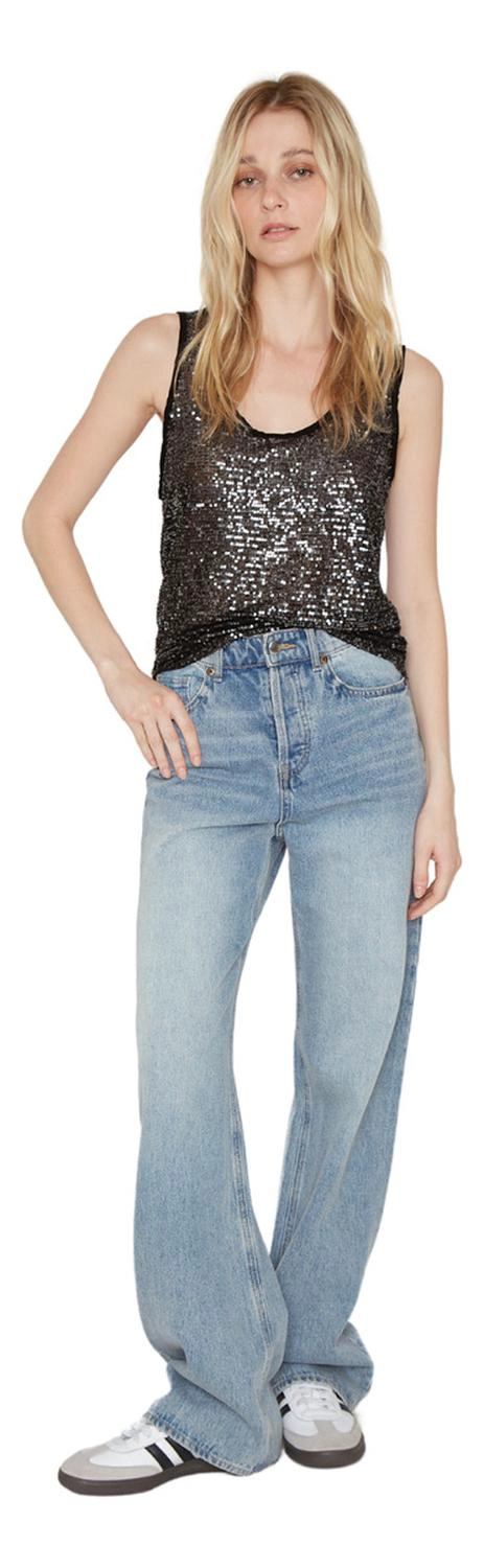 POLERA GLAM EN COLOR NEGRO JACINTA TIENDA - 4