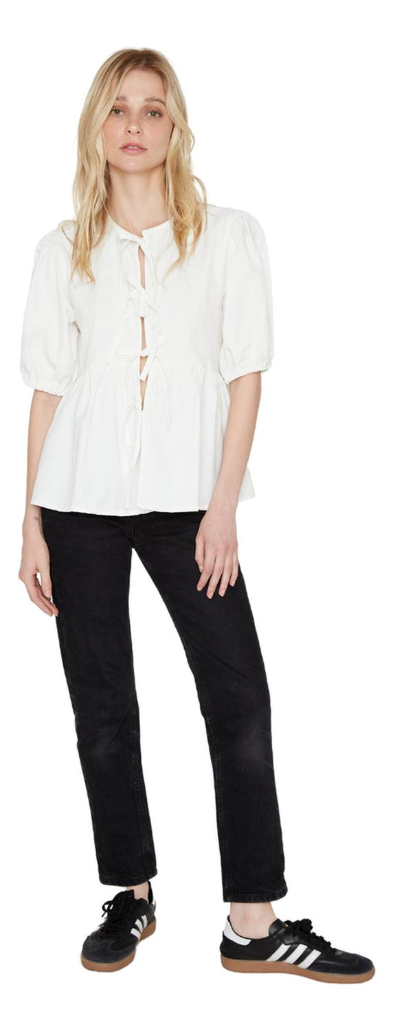 BLUSA LAZOS EN COLOR BLANCO JACINTA TIENDA - 4