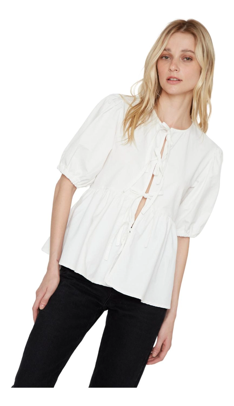 BLUSA LAZOS EN COLOR BLANCO JACINTA TIENDA - 6