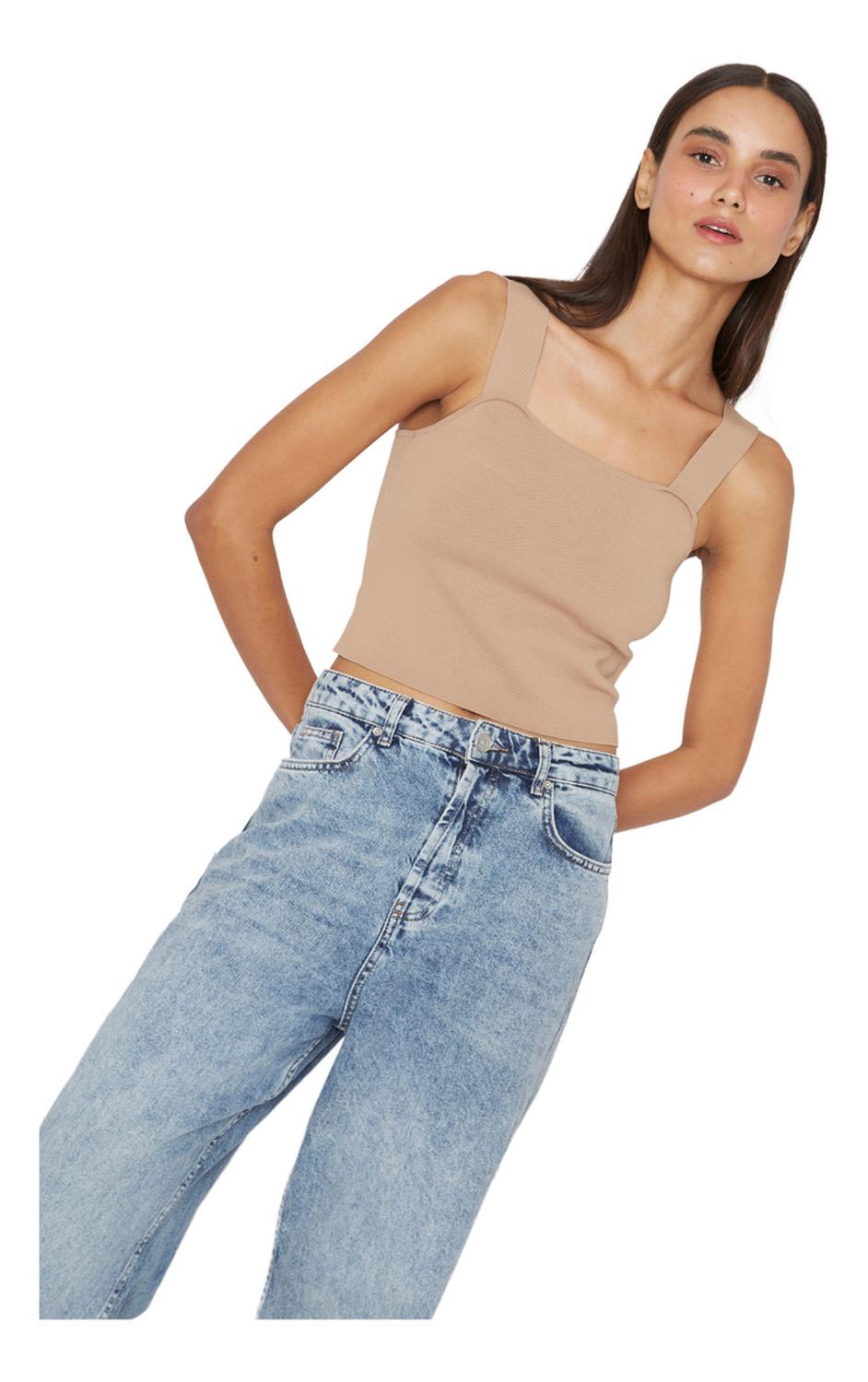 TOP MUJER JACINTA TIENDA CAMEL CLARA - 2