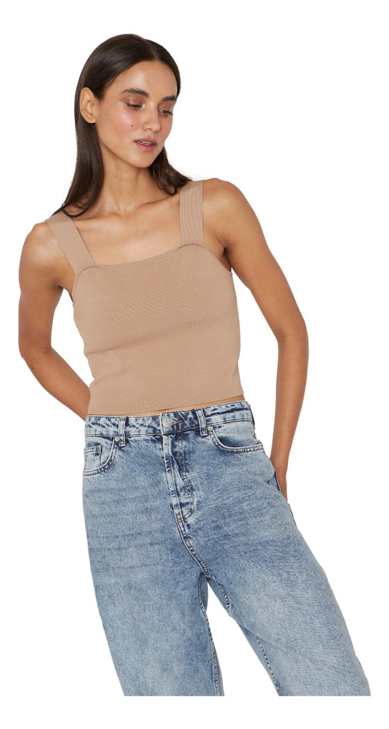 TOP MUJER JACINTA TIENDA CAMEL CLARA - 3