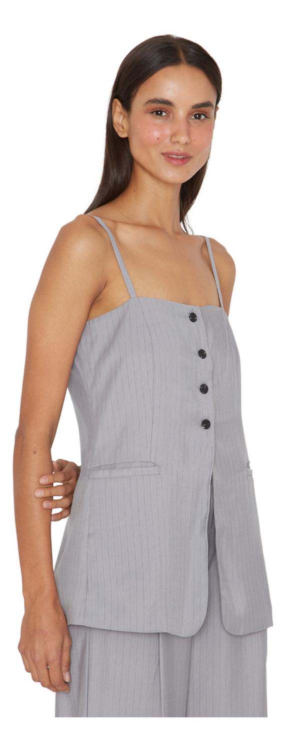POLERA MUJER JACINTA TIENDA GRIS OXFORD - 1