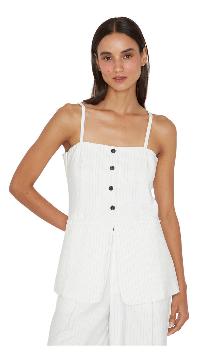 POLERA MUJER JACINTA TIENDA BLANCO OXFORD - 1