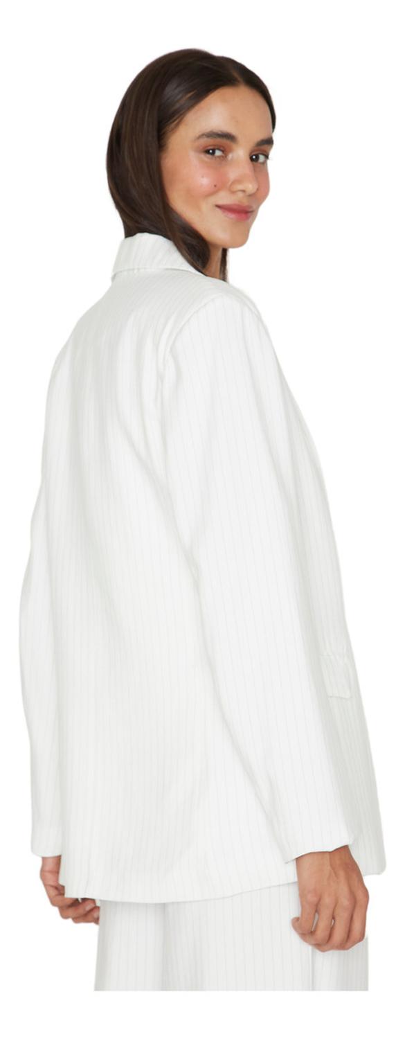 BLAZER MUJER JACINTA TIENDA BLANCO OXFORD RAYAS - 5