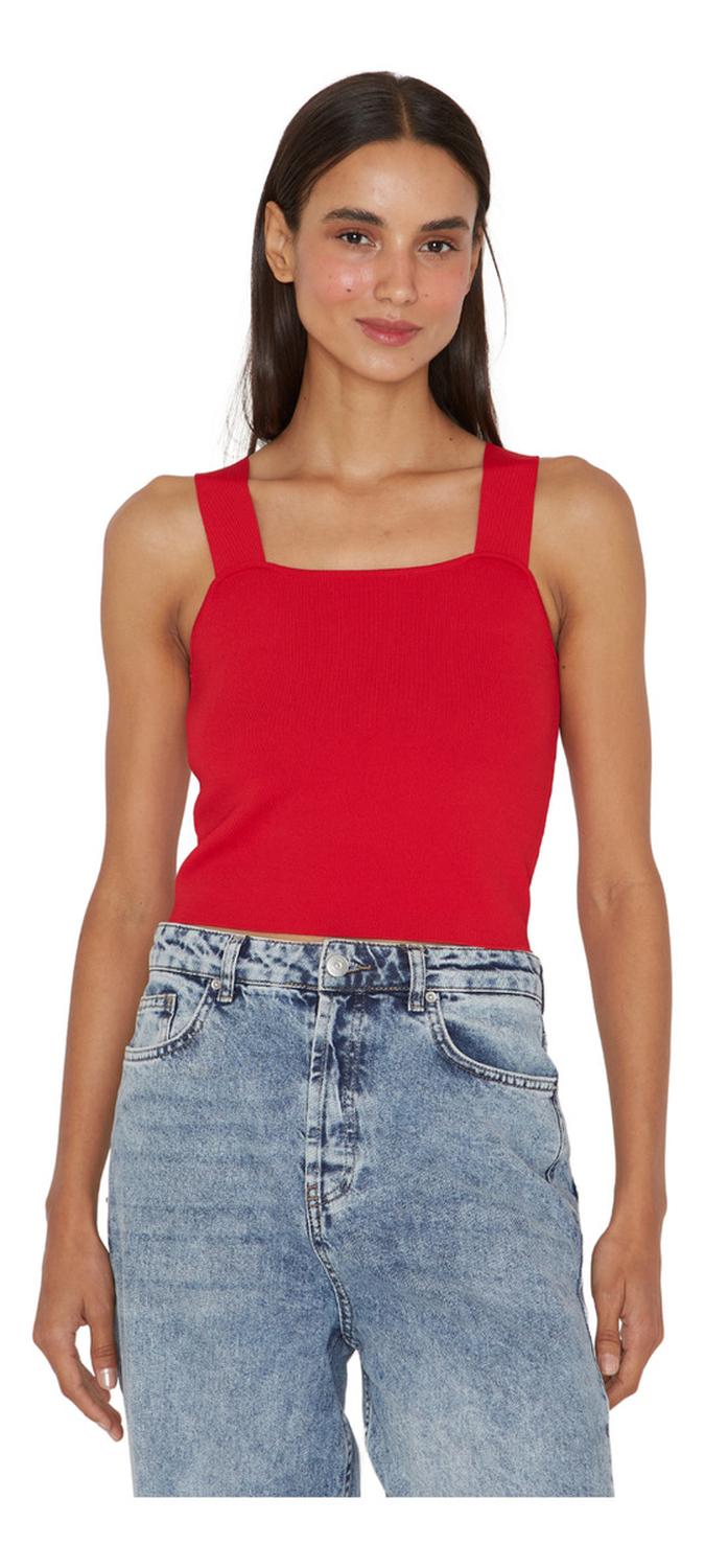 TOP MUJER JACINTA TIENDA ROJO CLARA - 1