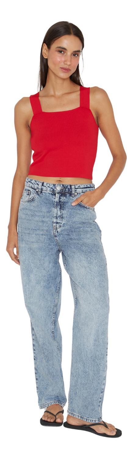 TOP MUJER JACINTA TIENDA ROJO CLARA - 5